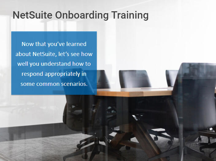 NetSuite Onboarding Training